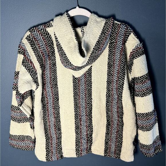 Baja Joe multicolored knitted hooded long sleeve sweater Size Medium - Picture 2 of 12